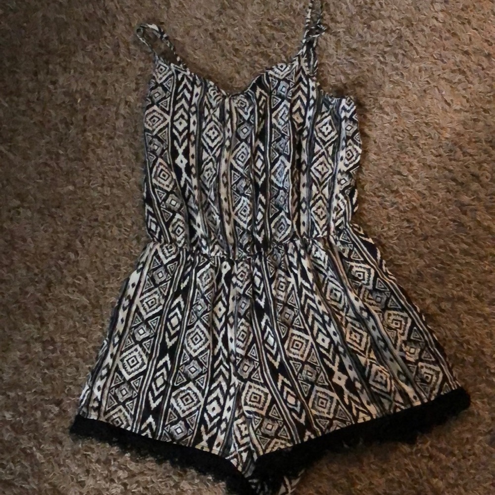 Black and White Romper